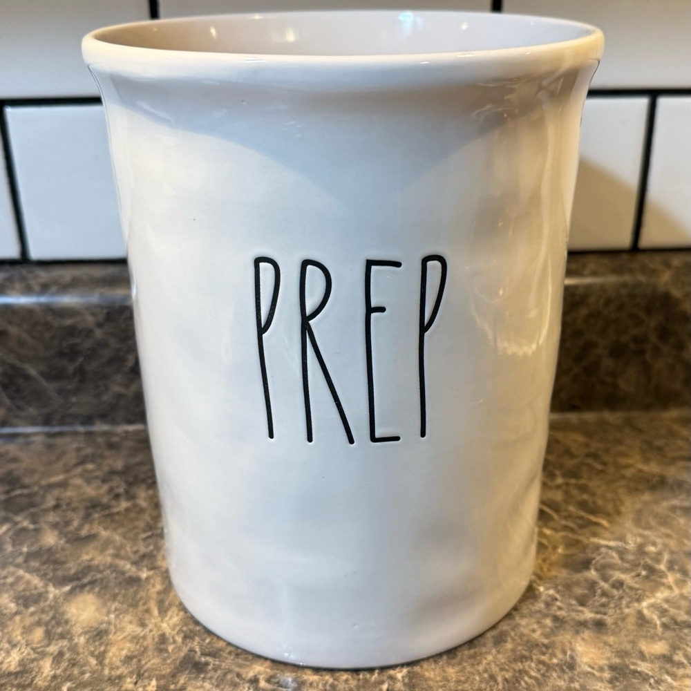 Rae Dunn White Ceramic Prep Kitchen Utensil Holder